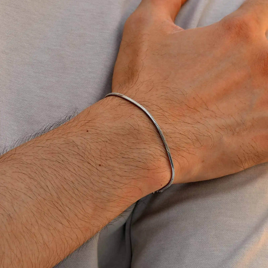 Classic Silver Chain Bracelet Set
